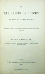 Titelseite von Darwins Origin of Species