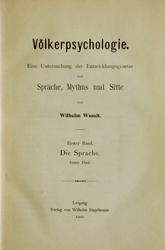 Titelseite von Wundts Völkerpsychologie