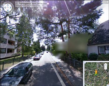 Bildschirmschnappschüsse von Google Street View in Berlin