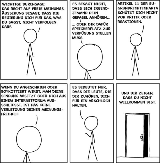 xkcd über Meinungsfreiheit